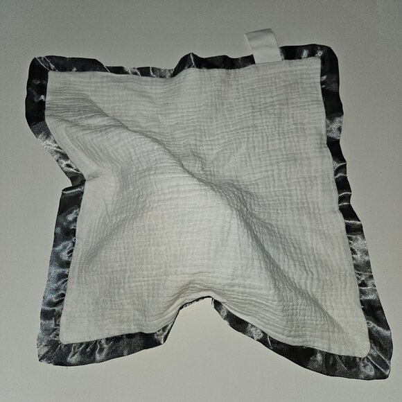 CR Gibson Little Blessing White Sheep Lamb Muslin Lovey Silver Satin Trim - Picture 6 of 7